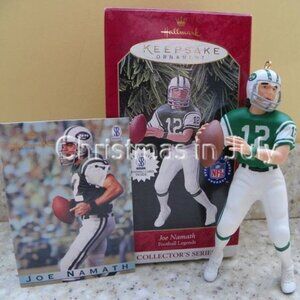 Hallmark 1997 Joe Namath NFL Football New York Jets Christmas Ornament